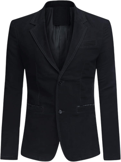 Cloudstyle Mens Casual 2 Buttons Slim Fit Jacket Lightweight Formal Business Blazer Sport Coat B/Black X-Small