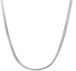 Jiaroswwei 5mm 20Inches Men Necklace Twisted Chain Decoration Jewelry Long Lasting All Match Chain Necklace for Party