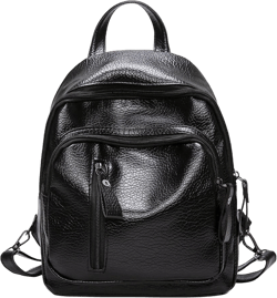 Bidobibo Mini Backpack for Women Anti-theft Backpack Bag Shoulder Bag Casual Wild Soft Leather Dual-use Small Black Backpack