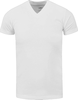 Men's Heavyweight Cotton T Shirt – Basic 6.2 Ounce Short Sleeve V Neck Plain Tee Top Tshirts Regular Big and Tall Size 3X-Large White