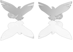 Flat Silver Earrings Studs Set Butterfly For Women Girls | 22G Tiny Ear Studs Pack 925 Sterling Silver | Jewelry Gift Box Lovely Packaging Free Cloth Cleaner
