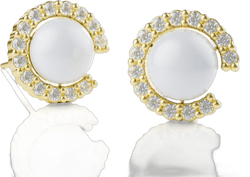 Earrings for Women 18K Gold Plated 925 Sterling Silver Earrings, Small Hoop Earrings for Women Men Big Pearl CZ Stud