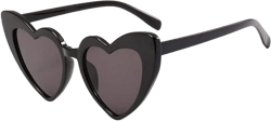 NVMIDTC Trendy Heart Sunglasses for Women, Retro Cat Eye Love Sunglasses UV Protection