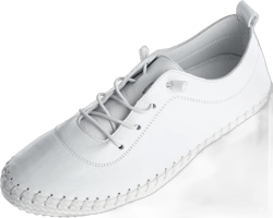 Women Fashion Sneakers by Anna Lucci Genuine Soft Leather Made in Europe 10 White