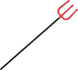 4E's Novelty 44" Devil Pitchfork Costume Accessories for Women Adult & Kids, Collapsible Plastic Red Devil Pitchfork for Halloween