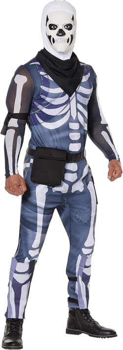InSpirit Designs Licensed FortNite Skull Trooper Adult Costume Black