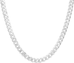 Verona Jewelers 925 Sterling Silver Solid 9MM Curb Cuban Link Chain Necklace for Men- Cuban Link Chain for Men, Thick Silver Necklace for Men