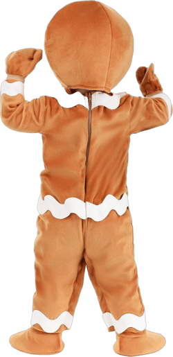 Gingerbread Cookie Infant Costume | Christmas Jumpsuit, Hood, Peppermint Buttons | Holiday Outfit 12/18mo