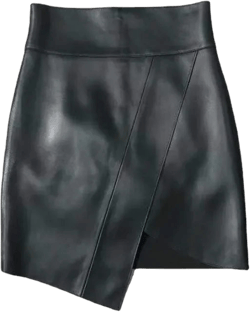 Tcyeek Real Leather Sheepskin Black Skirt Women Elegant New Leather Skirt Women's High Waist Mini Skirt Women Falda Sexy Mujer
