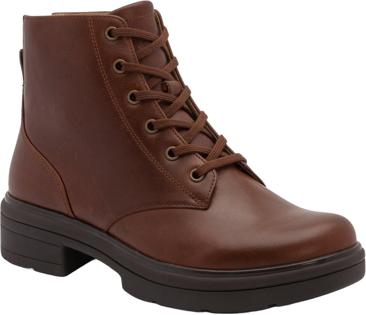 ABEO Vista Lace Boots for Women | Fall Boots For Women | Water Resistant Leather | Built-In Orthotic Insole 11 Dark Tan