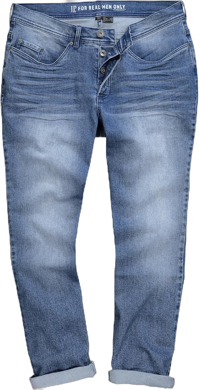 JP 1880 Menswear Big & Tall Plus Size L-8XL Jeans FLEXNAMIC®, Denim, Regular fit, 5-Pocket up to Size 72 833144 Blue Denim 47W x 34L