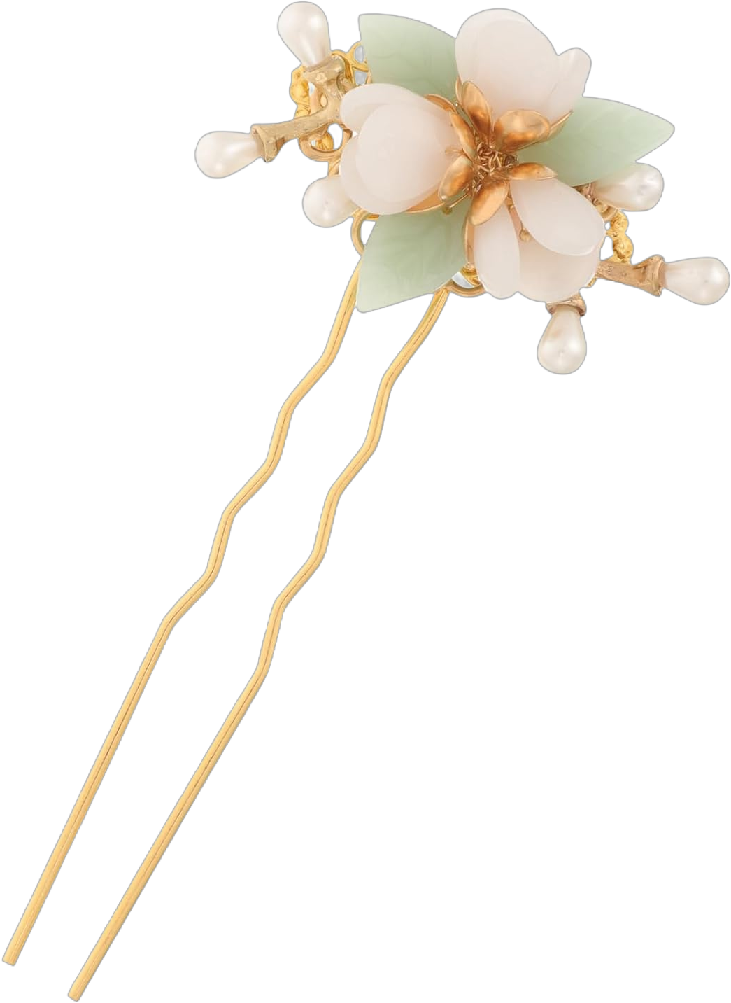 LALAFINA Flower Hairpin, Vintage Japanese Hair Accessory, Chinese Hair Stick, Traditional-Unique-Floral Hair Clip for Women, 1 Count