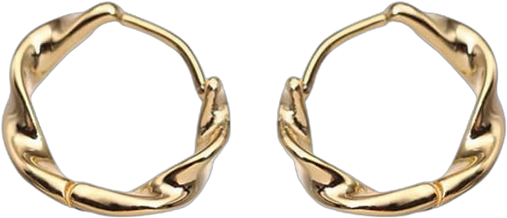 Gold Twisted Hoop Earrings for Women Silver Huggie Hoop Earrings Chunky Thick Open Hoop Earrings Wide Thick Lightweight Earring Fashion Dainty Earring for Girls