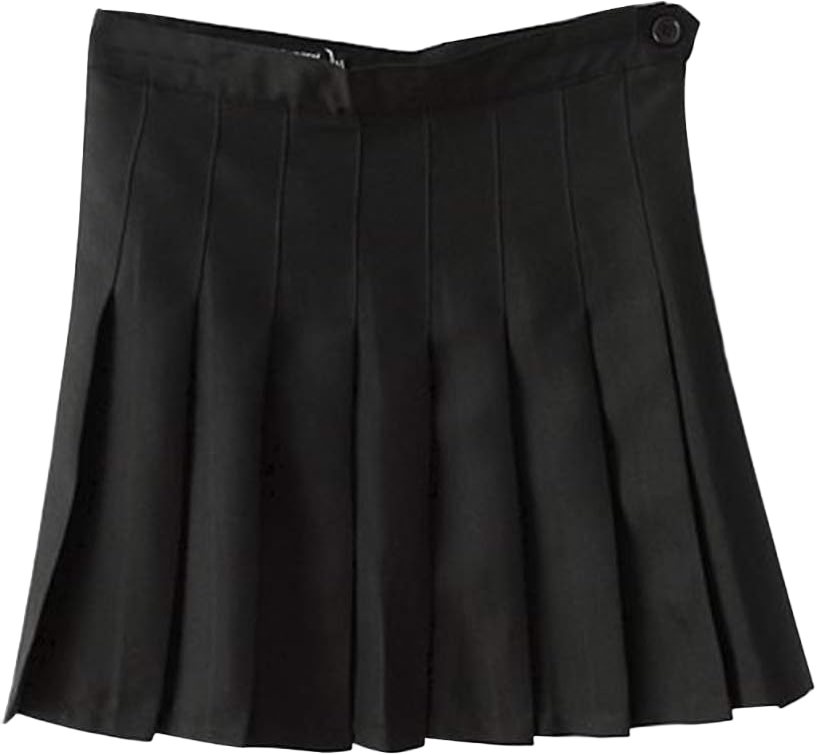 Aro Lora Women's Stylish Slim High Waist Pleated Tennis Mini Skirts Black