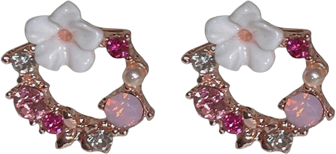 Stocking Stuffers Holiday Outfits for Women 2024 Flower Earrings for Women Daisy Hoop Earrings Cute Flower Stud Earrings Dainty Floral Jewelry Gifts C3-Hot Pink Flower