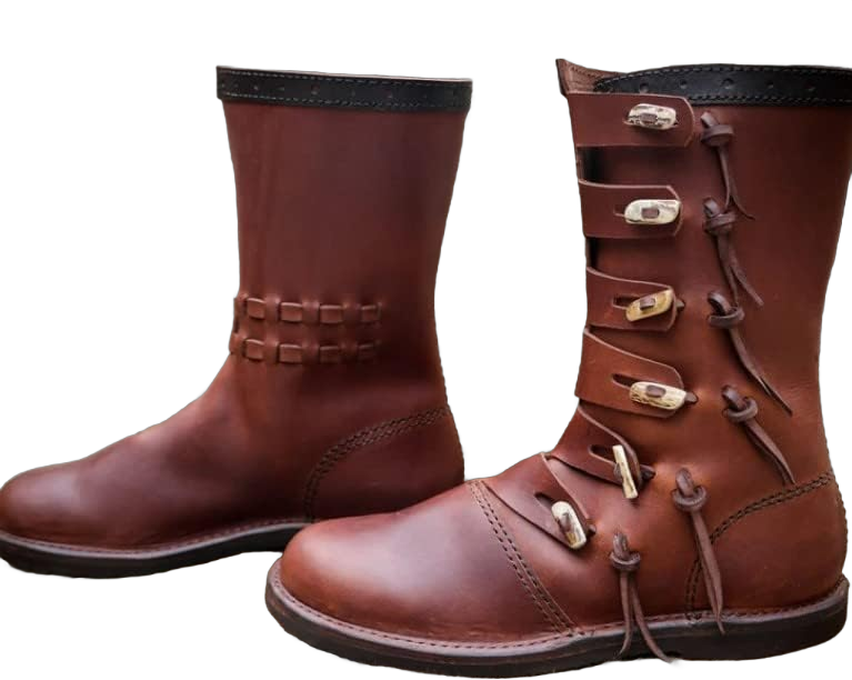 VIKING LEATHER SHOES Boots Replica Vikings Early Medieval Middle Ages Viking Shoe Re-enactment 7