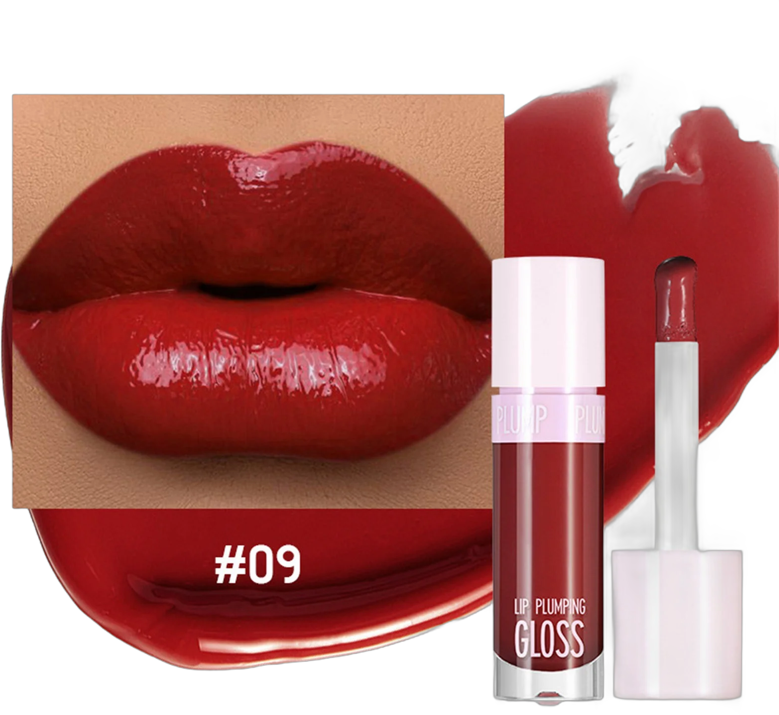 LLYZH Summer Makeup Red Lipstick Long Lasting High Shine Lip Gloss Lip Gloss for Women Moisturizing Shiny and Vegan Tinted Lip Gloss 8Ml