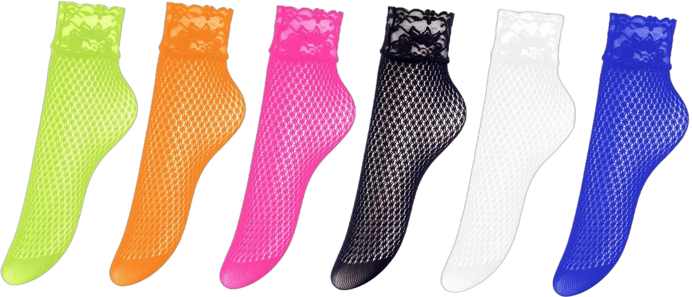 Tvoip 6 Pairs Multicolor Vintage Lace Women Socks Streetwear Party Dress Socks Elegant Ladies Hollow Out Sexy Ankle Short Fishnet Sock Calcetines Mujer