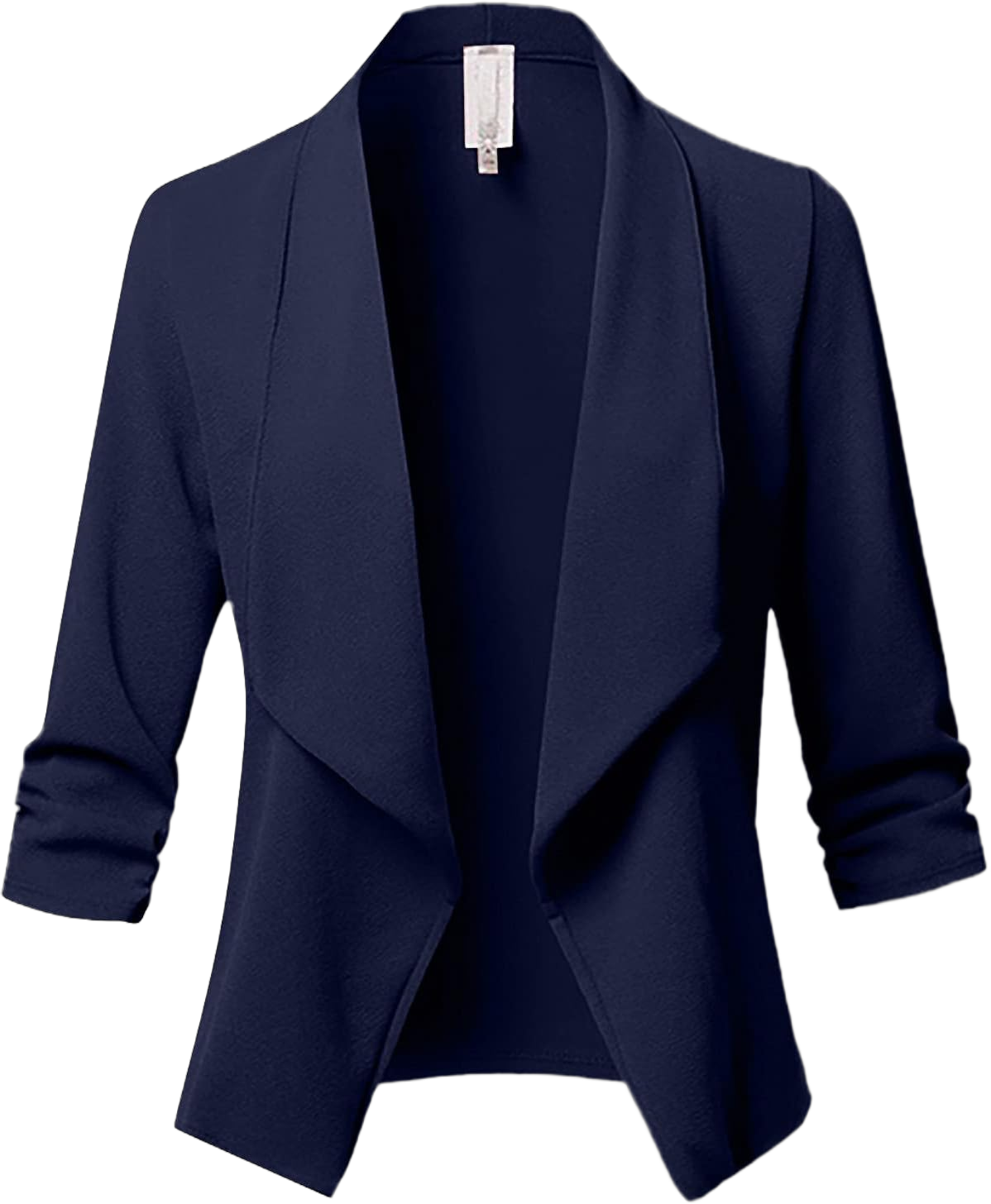 Womens Blazers Open Front Dressy Casual Long Sleeve Suit Jacket Solid Color Fitted Business Outfits Small Navy