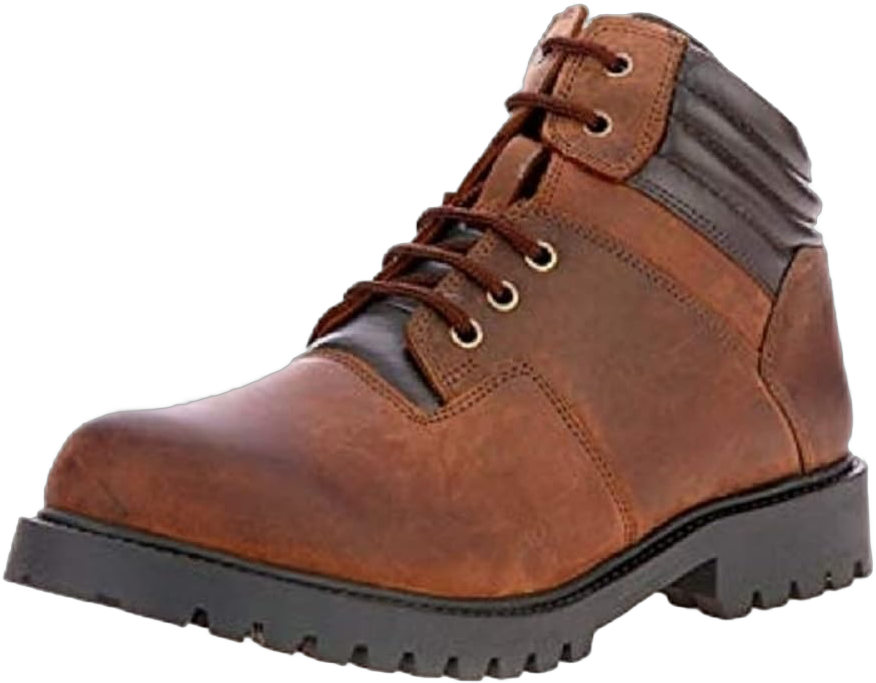 LIBERTYZENO Mens Genuine Leather Ankle Length Hiking Desert Boot Shoes 10 Walnut Brown