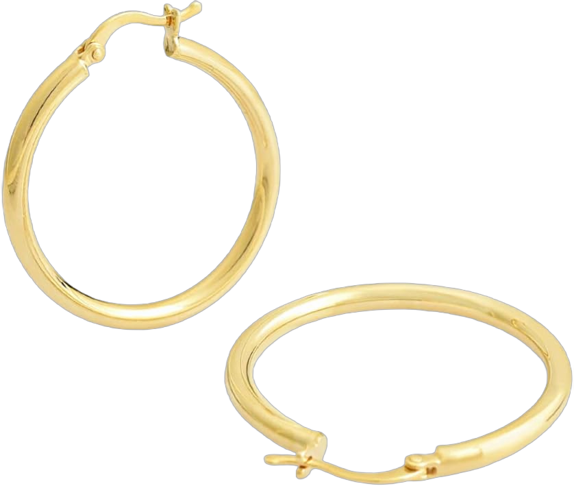 Jewelry Atelier Gold Filled Hoop Earrings Collection - 14K Solid Yellow Gold Filled Stylish Earrings for Women with Different Occasions & Styles Medium Classic