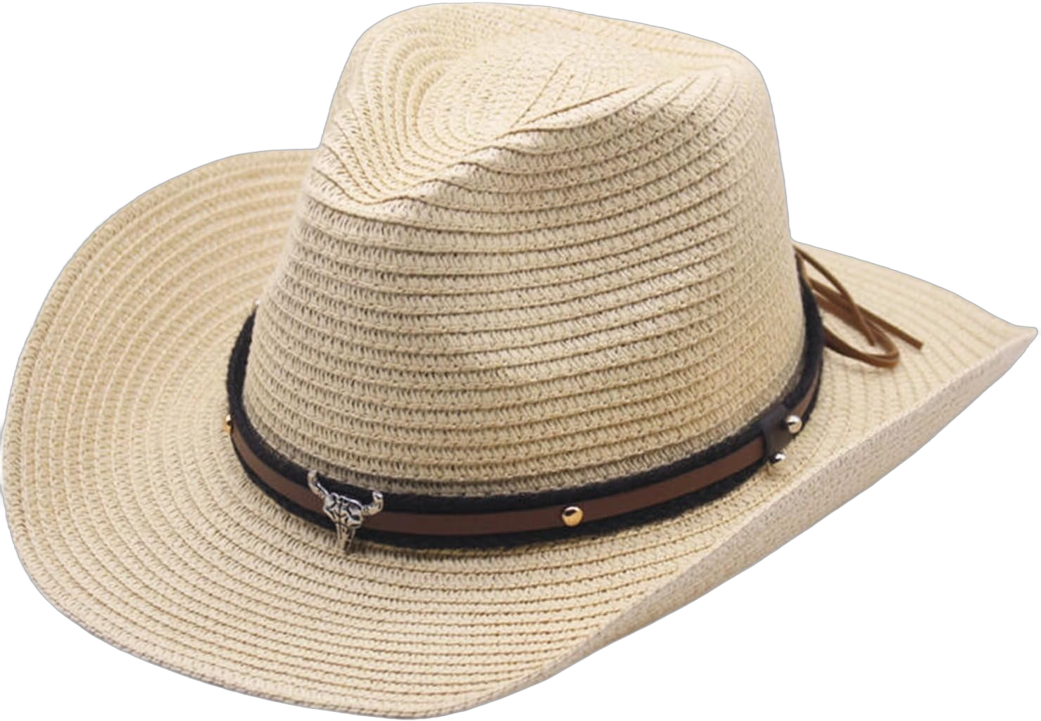 Straw Cowboy Hats Straw Cowgirl Hat for Women Men Wide with Shapeable Wide Brim Foldable Vacation Beach Sun Hat One Size Beige