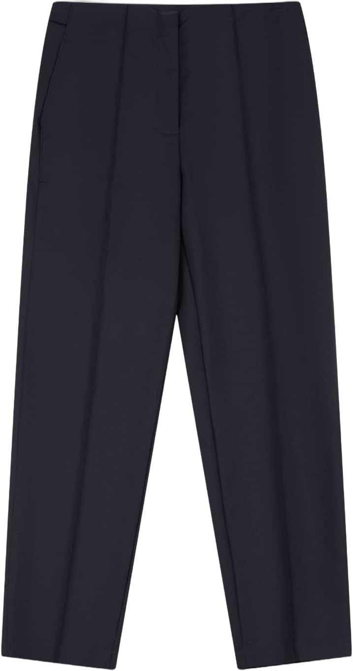 ASSUAL Women's Stretch Cropped Slim-Fit Ankle Pants, Mid Waist Lightweight Pants for Women Casual Summer Large Black