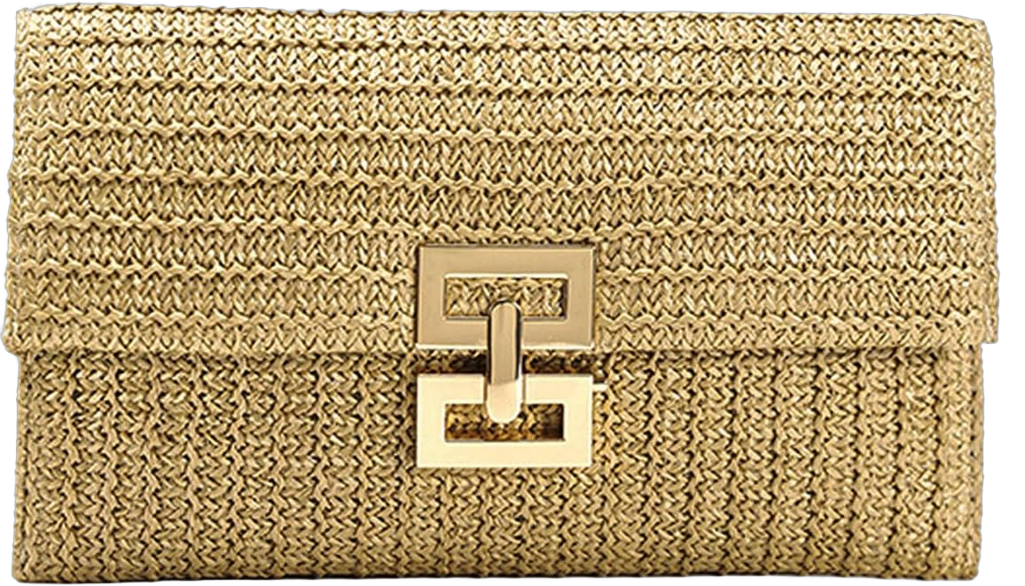 Straw Clutch Purse for Women Cute Vacation Beach Straw Clutch Bags Summer Woven Bag Envelope Handbag Bag 2024