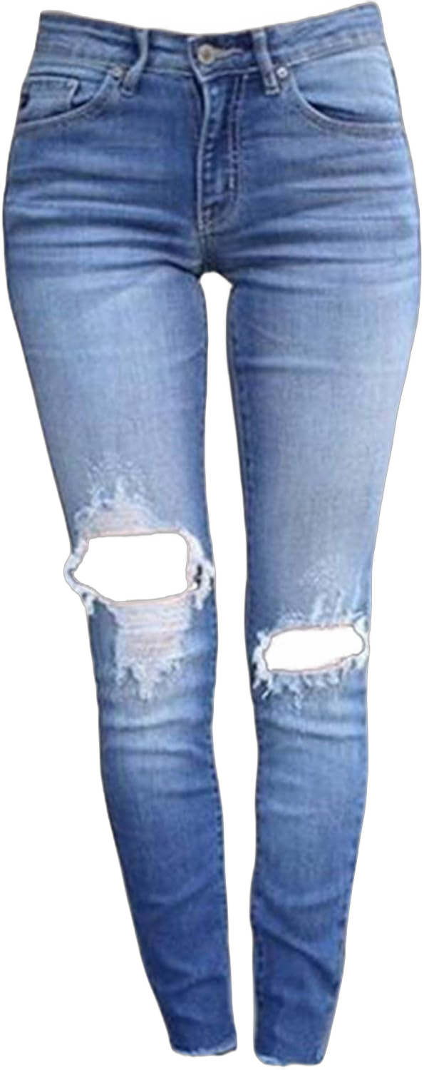 Andongnywell Women's Boyfriend Jeans Distressed Slim Fit Ripped Denim Pants Comfy Skinny fit Jean Trousers 3X-Large Blue
