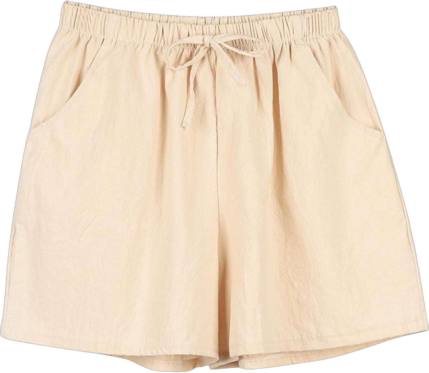 Casual Shorts for Women Summer Loose Cotton Linen Wide Leg Baggy Shorts Comfy Solid Shorts with Pockets 2024 Trendy X-Large #05-khaki