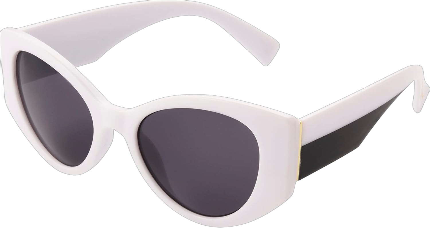 Betsey Johnson Women's Double Take Cat Eye Sunglasses White 150 mm