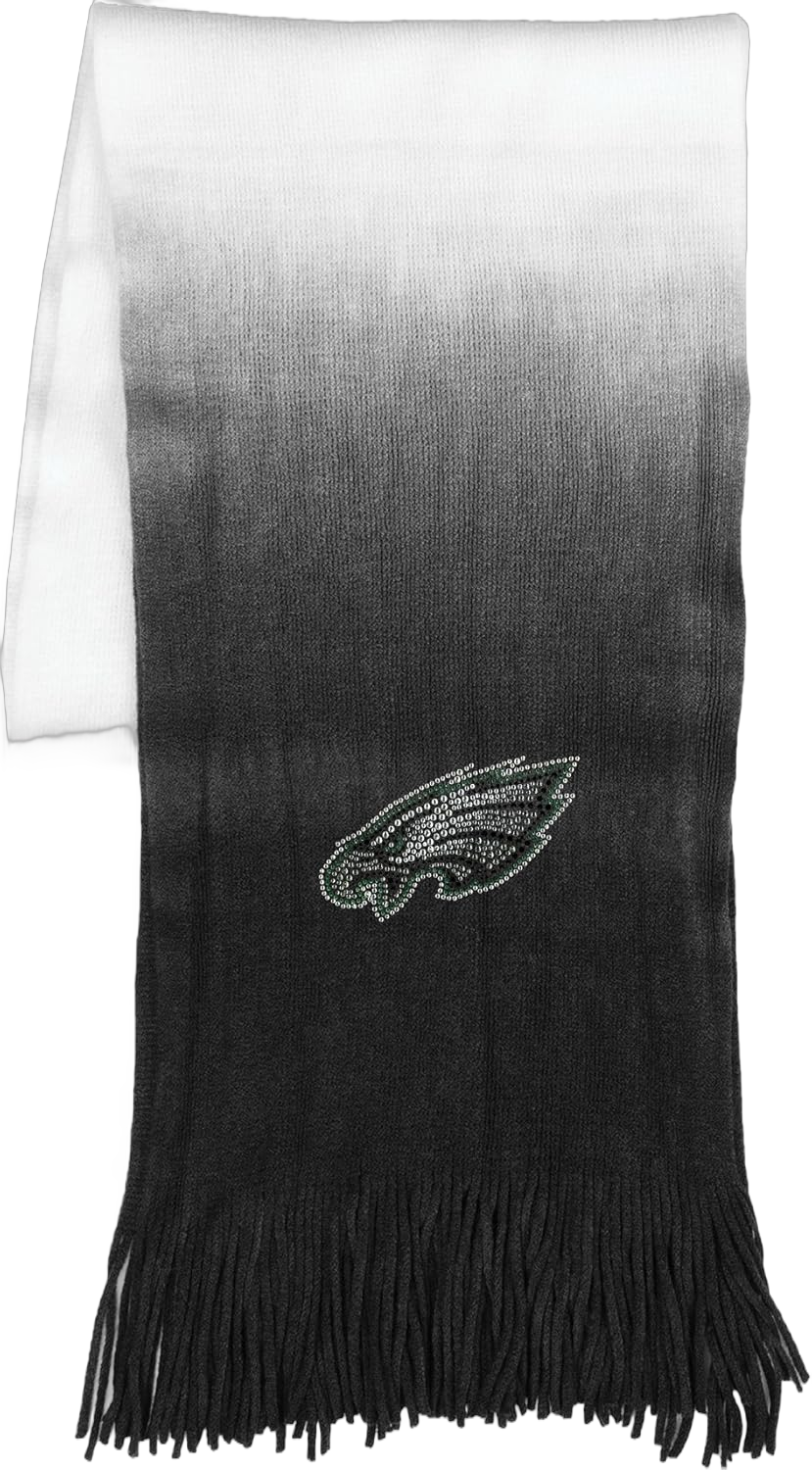 Littlearth NFL womens Dip Dye Scarf Philadelphia Eagles 76" x 11" Team Color