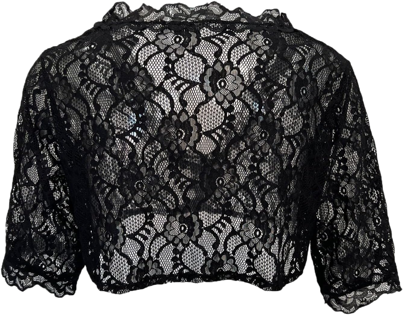 Women's Lace Blouse Classic German Dirndl Blouse Elegant Lace Crop Top Plus Size Oktoberfest Blouse Halloween Costumes #G - Black 4X-Large