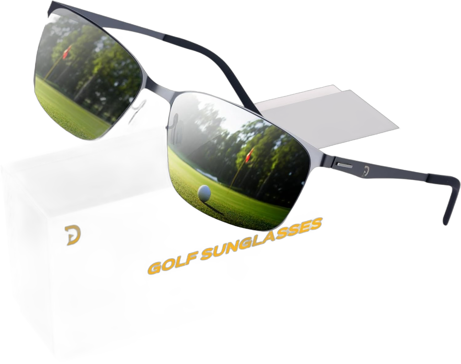 Golf Sunglasses for Men Polarized Golf Glasses HD Golf Ball Finder UV400 Protection, Golf Ball Finding Glasses True Color Parallax-Free, Distinguish Greens Grass Pattern Direction and Slope Height