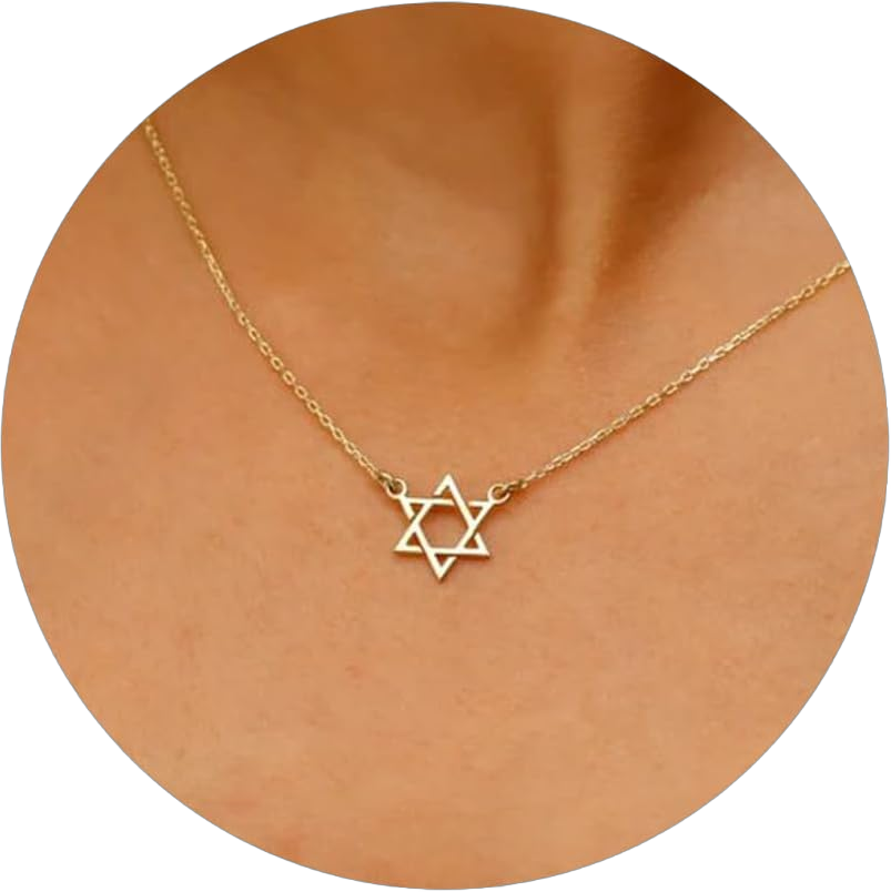 Gold Necklace for Women- Bee Necklace Simple Hummingbird Necklace Infinity Pendant Necklace Jewelry for Girls Gold Star of David Gold