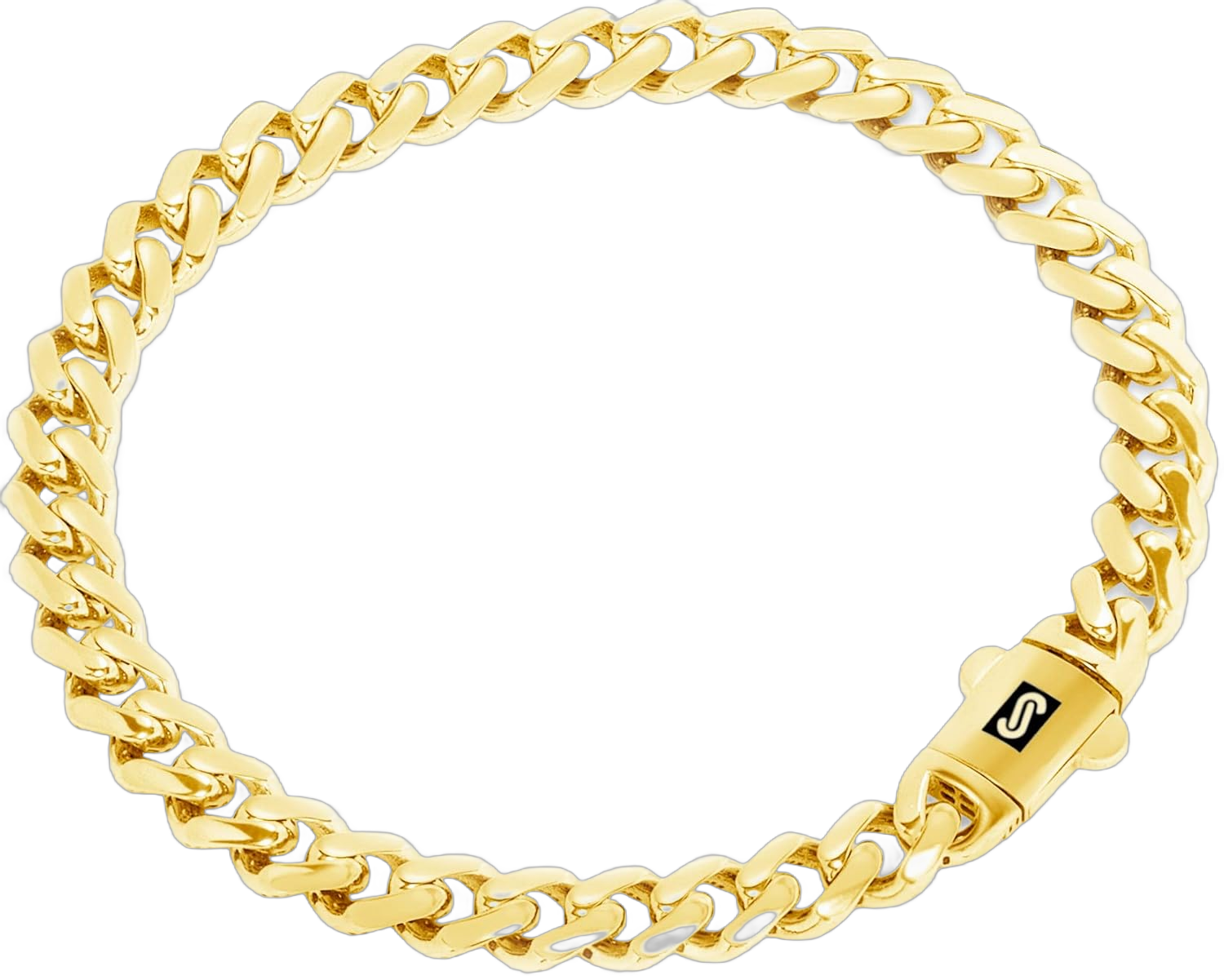 Nuragold 14k Yellow Gold 5mm Royal Monaco Miami Cuban Link Chain Bracelet, Mens Womens Fancy Box Clasp 7" 7.5" 8" 8.5" 9"