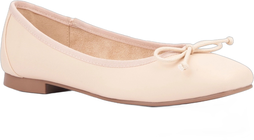 New York & Company Women's Paulina- Square Toe Ballet Flats - NUDE, 6