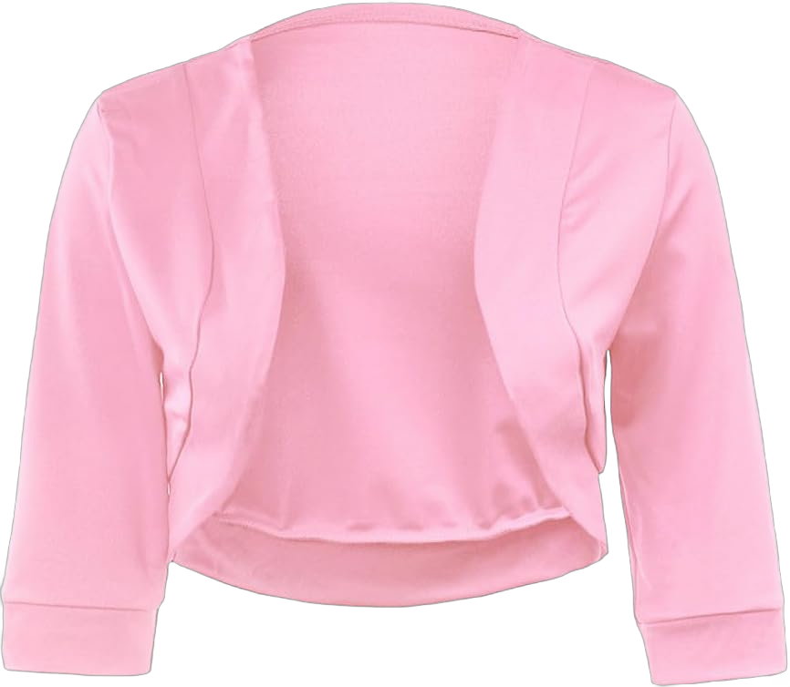 Women's Cropped Blazer Casual Business 3/4 Sleeve Collarless Open Front Cardigans Work Jacket Short Shrug for Dresses Pink XX-Large