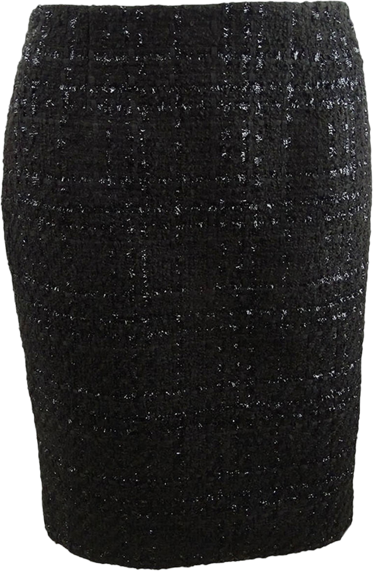 Calvin Klein Women's Petite Tweed Pencil Skirt (10P, Black)