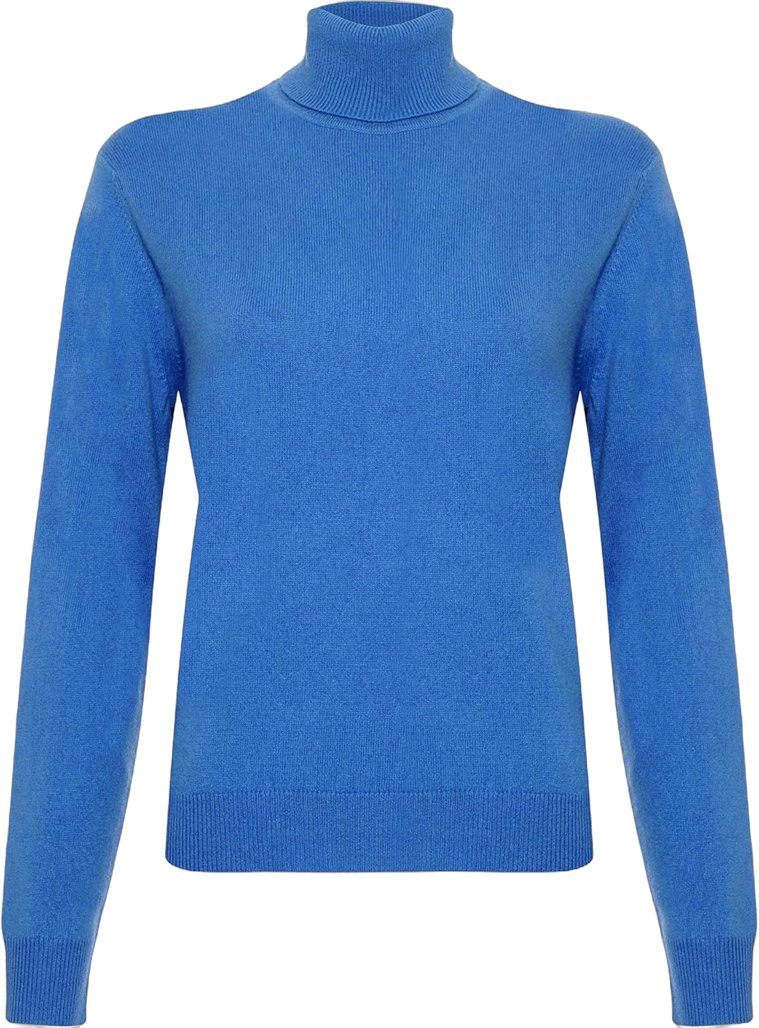 Lona Scott Womens Cashmere Polo Neck Sweater 44 Electric Blue