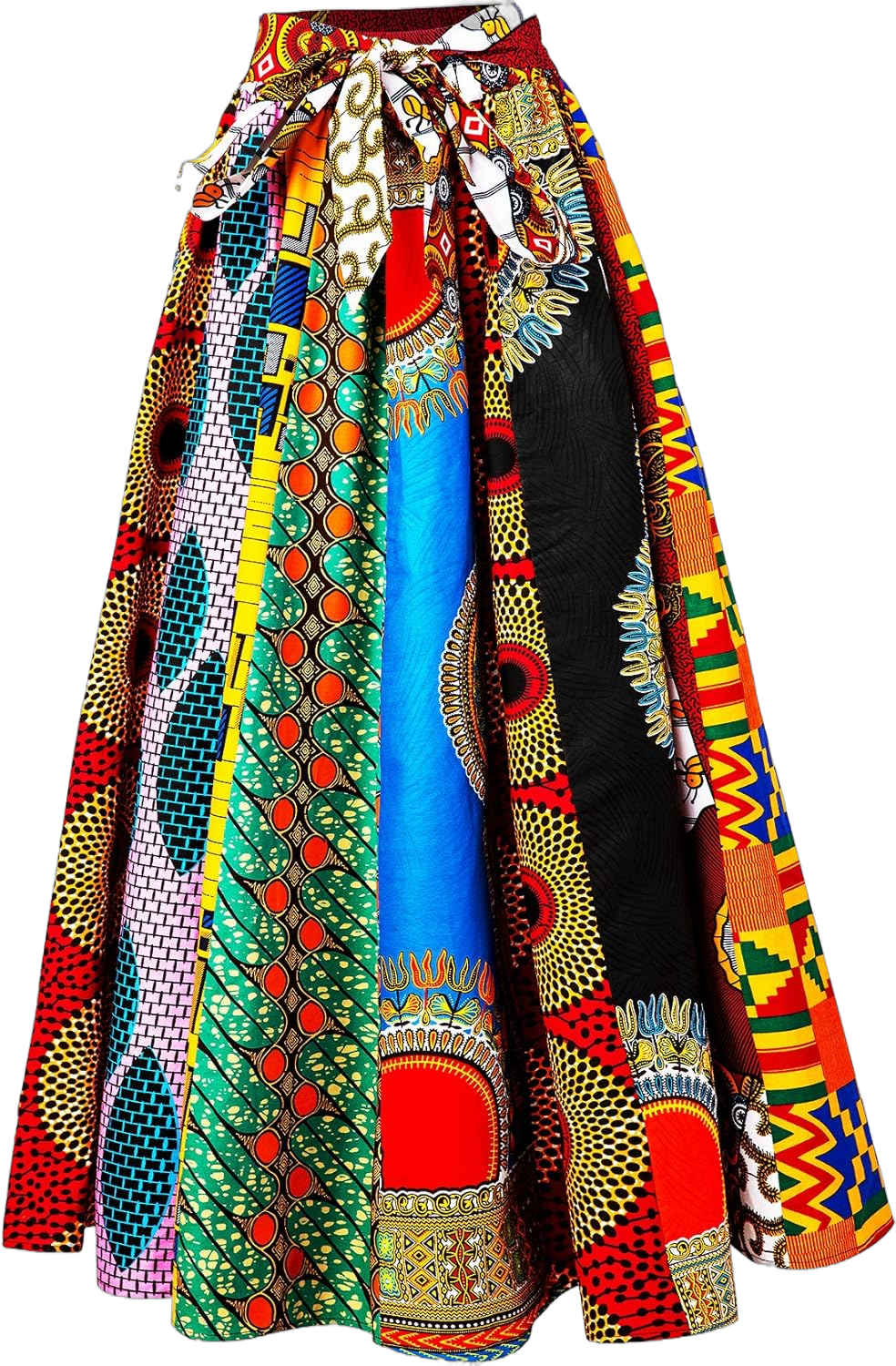 SHENBOLEN Women African Print Skirt Ankara Tradition Long Skirts One Szie One Size A