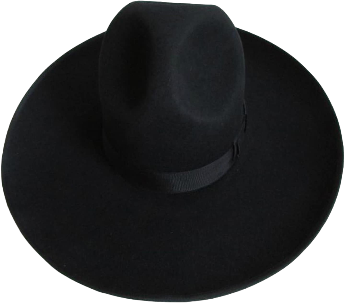 CYBLING Black Fedora Hat for Men Woolen Fedoras Wide Brim Oversize 12cm Fashion Wool Felt Cap for Formal Affair Winter Large Black