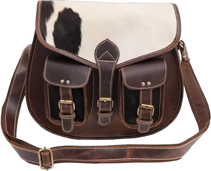 Vintage Cowhide Leather Crossbody Purse Handbag for Women Purse Tote Ladies Bag Satchel Travel Tote Shoulder handmade Bag 13 Inch