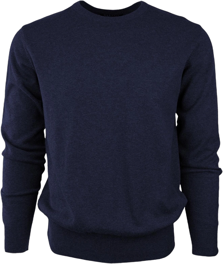 Marquis Men's Navy Blue Classic Fit Solid Color Crew neck Cotton Sweater - XX Large