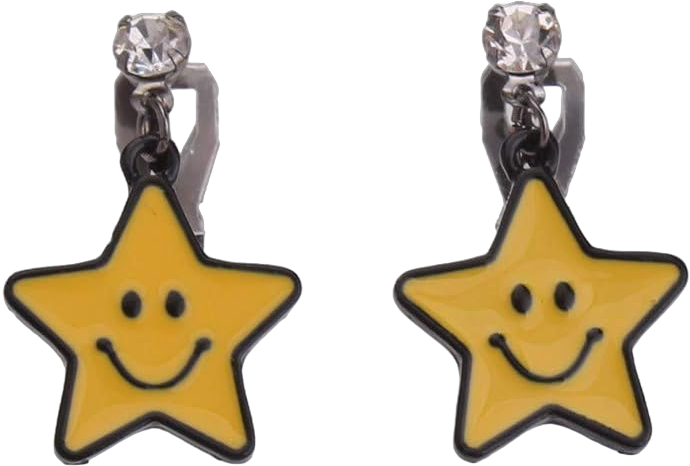 Cute Enamel Fruit Omelette Umbrella Clip on Earrings Without Pierced Popular Small Earrings Anti-allergy Star