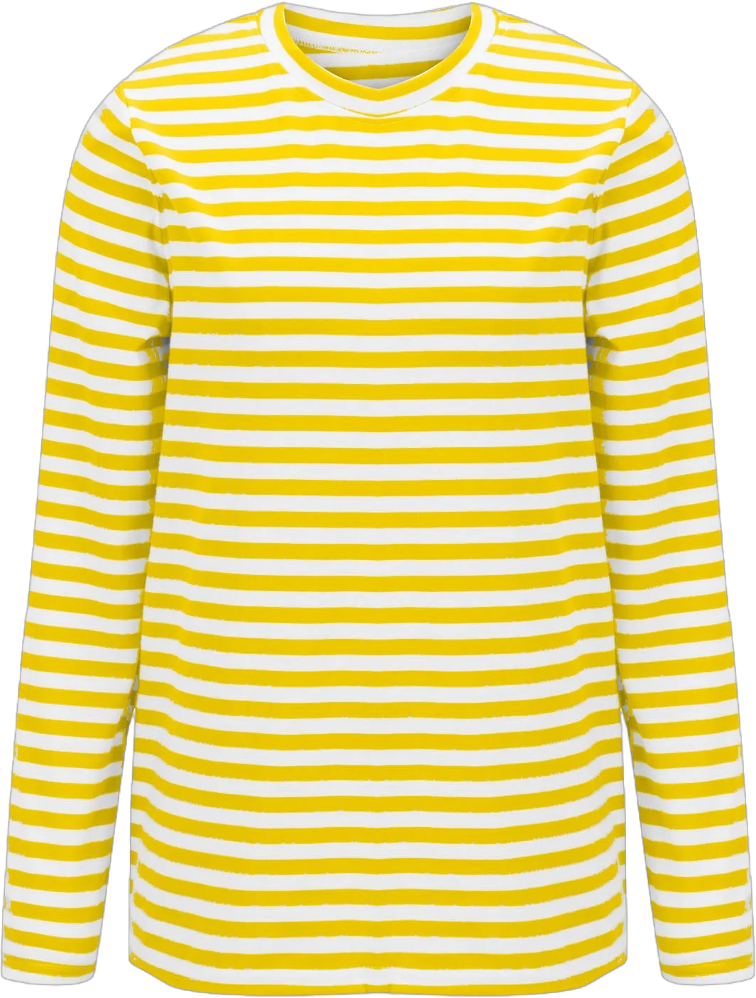 AKOEE Womens Cotton Striped T Shirts Long Sleeve Round Neck Basic Tees Fall Winter Tops Casual Pullover Tshirts (XL, Yellow)