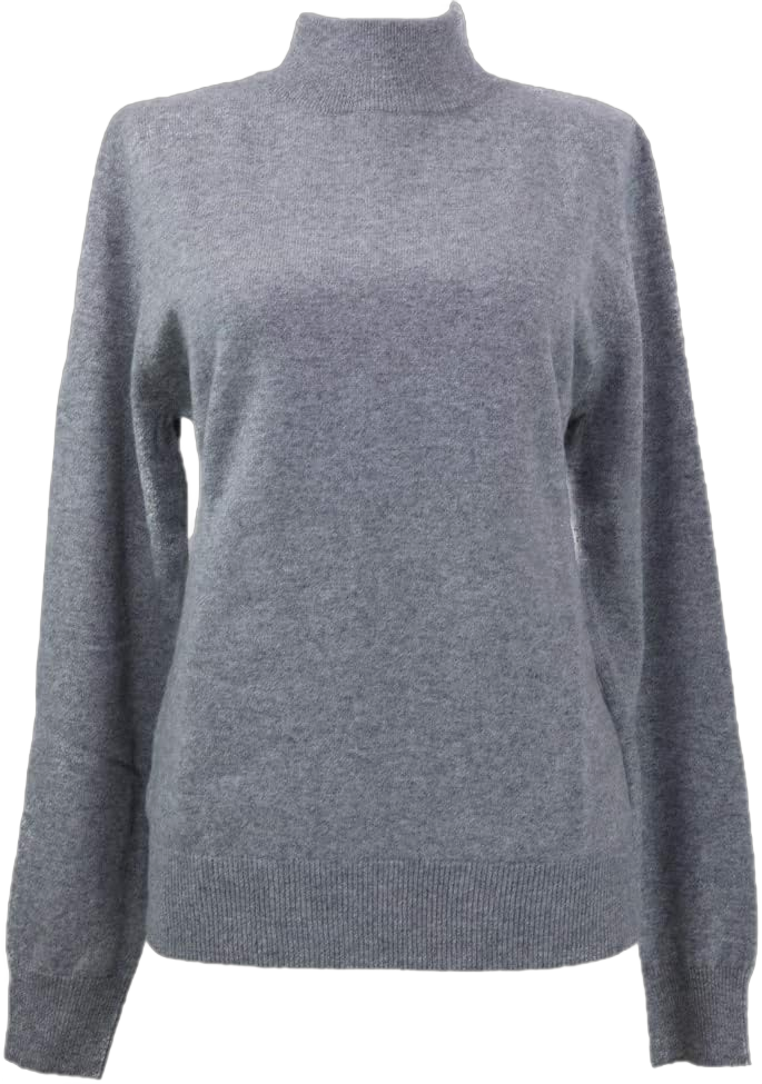 Shephe Womens Mock Turtleneck Cashmere Sweater Medium-Large Light Grey