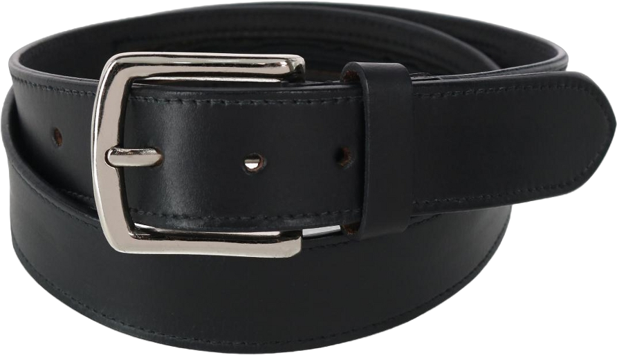 CTM Men's Leather Money Belt with Interior Zipper, 42, Black