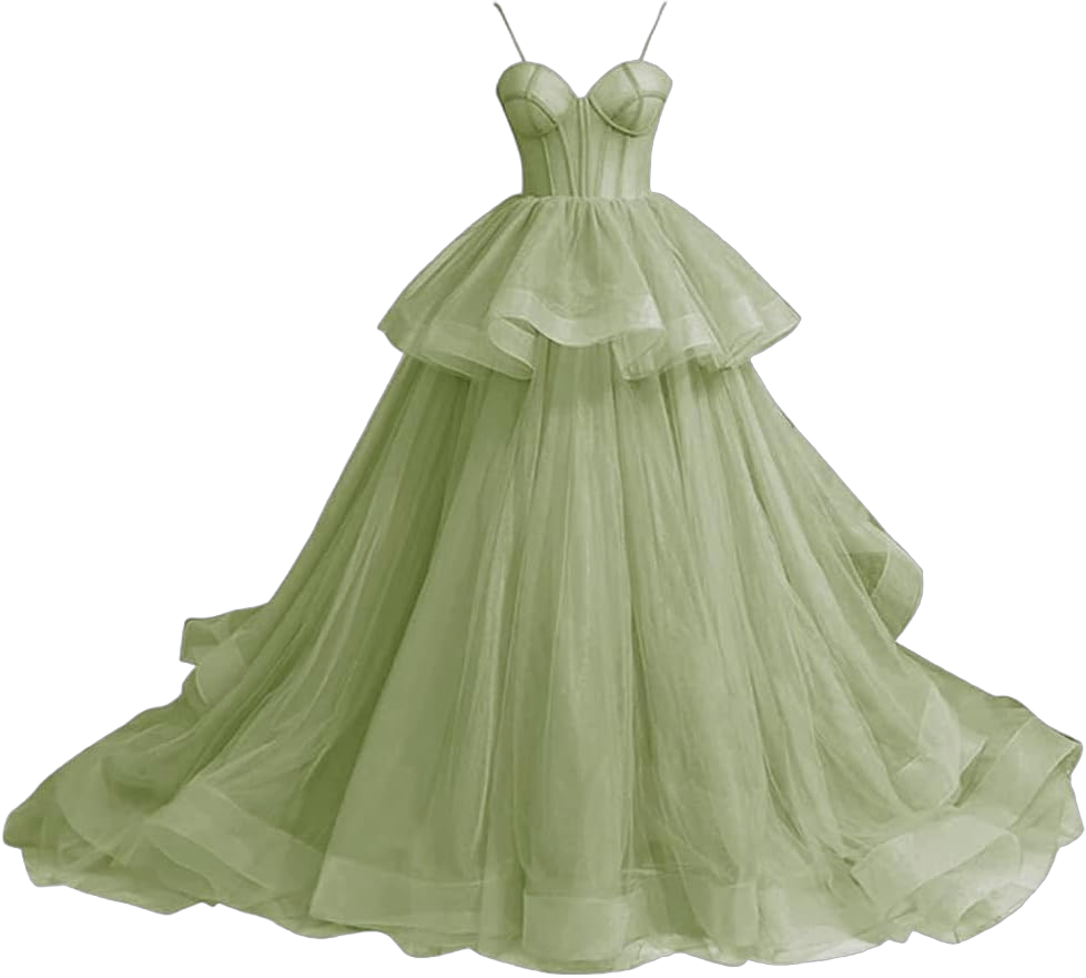 Layered Tulle Prom Dresses for Women Long Sweetheart Princess Ball Gown A Line Formal Wedding Evening Gowns 28 Plus Sage Green