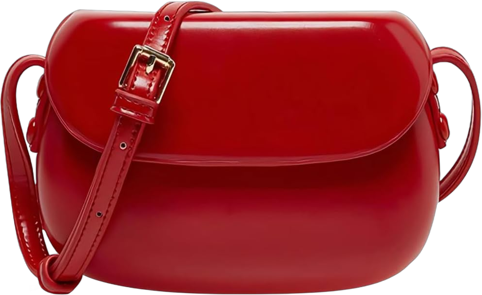 Aipjoy Small Crossbody Purses for Women,Y2K Saddle Purses,Mini Cross body Bags,Small Purses with Adjustable Strap Red